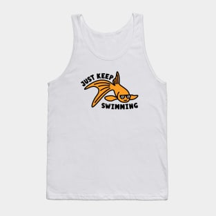 Just Keep Swimming Cool Goldfish Tank Top